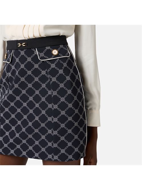 gonna donna nera ELISABETTA FRANCHI | GOS0351E2/685
